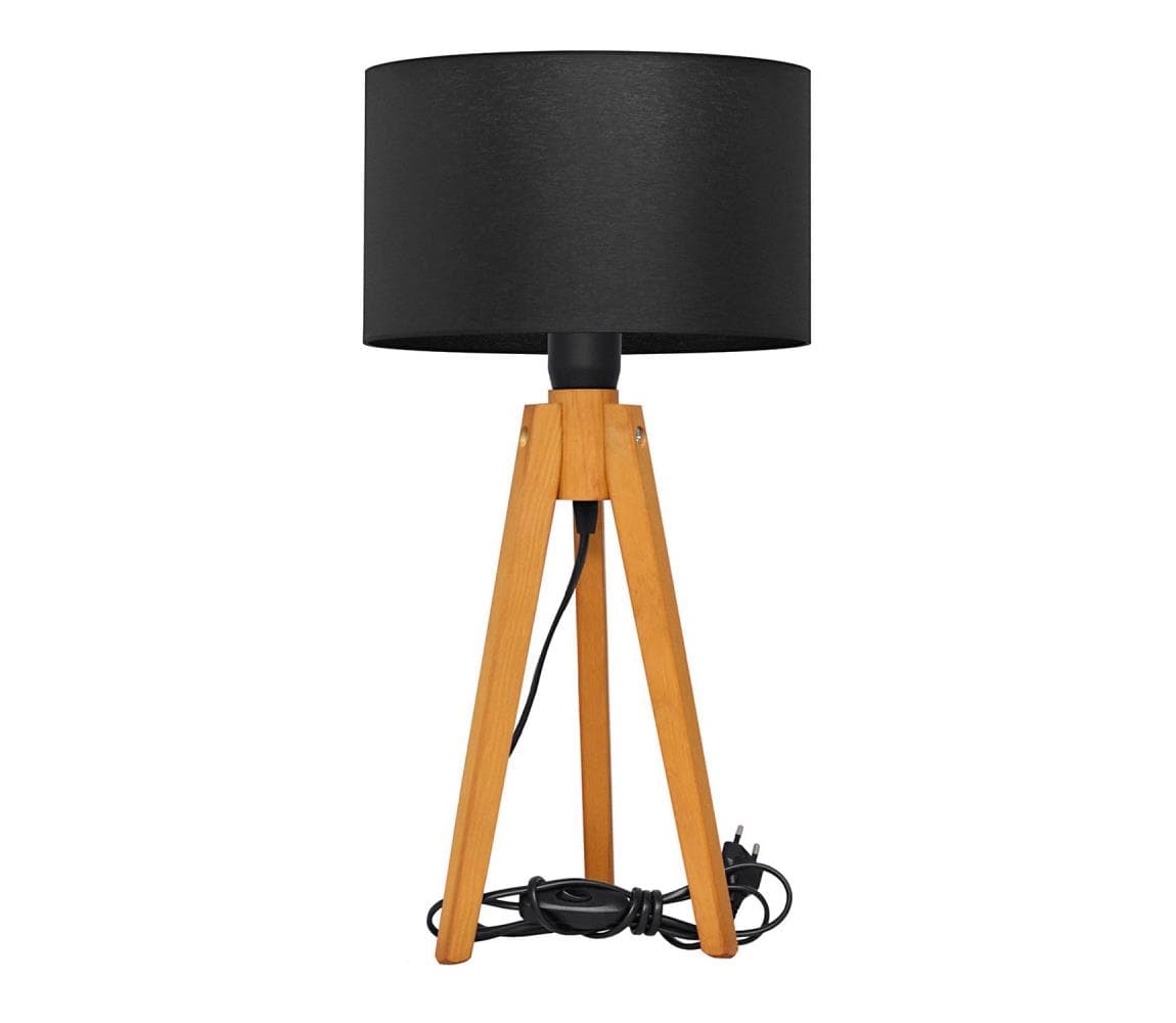 Stolná lampa ALBA 1xE27/15W/230V čierna/dub B-D D+BK+2515 BK 1