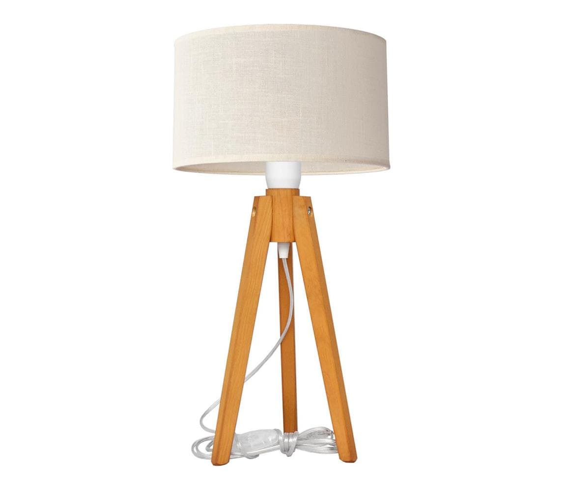 Stolná lampa ALBA 1xE27/15W/230V krémová/dub B-D D+WT+2515 EC 1