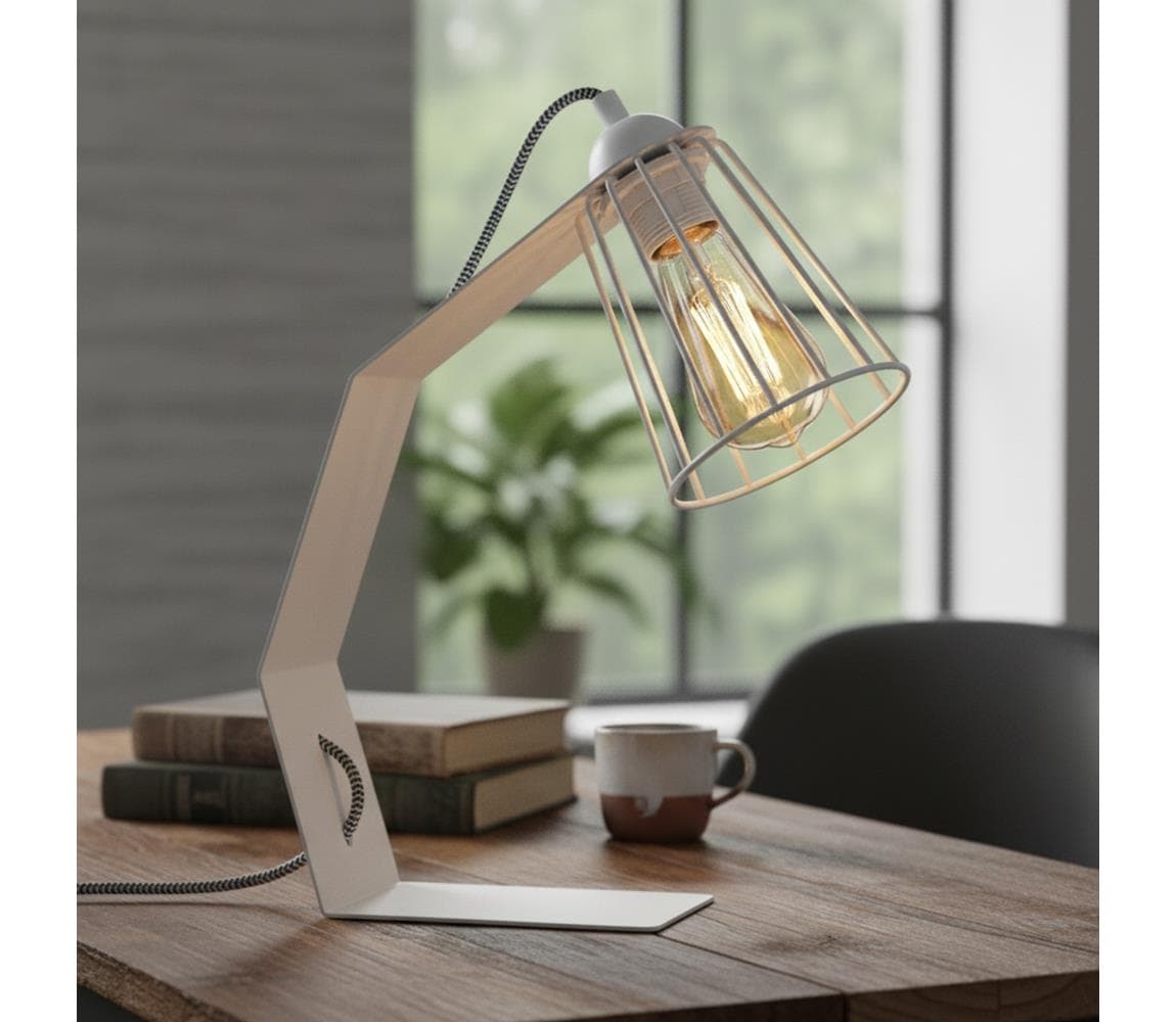 Stolná lampa NANDO 1xE27/15W/230V biela LN-1.320/BIAŁY 1