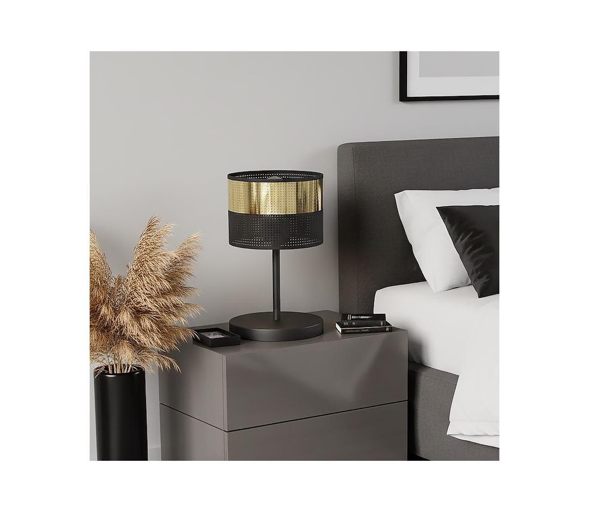 EMIBIG Stolová lampa LUX 1xE27/15W/230V čierna/zlatá 1649/LN1 1