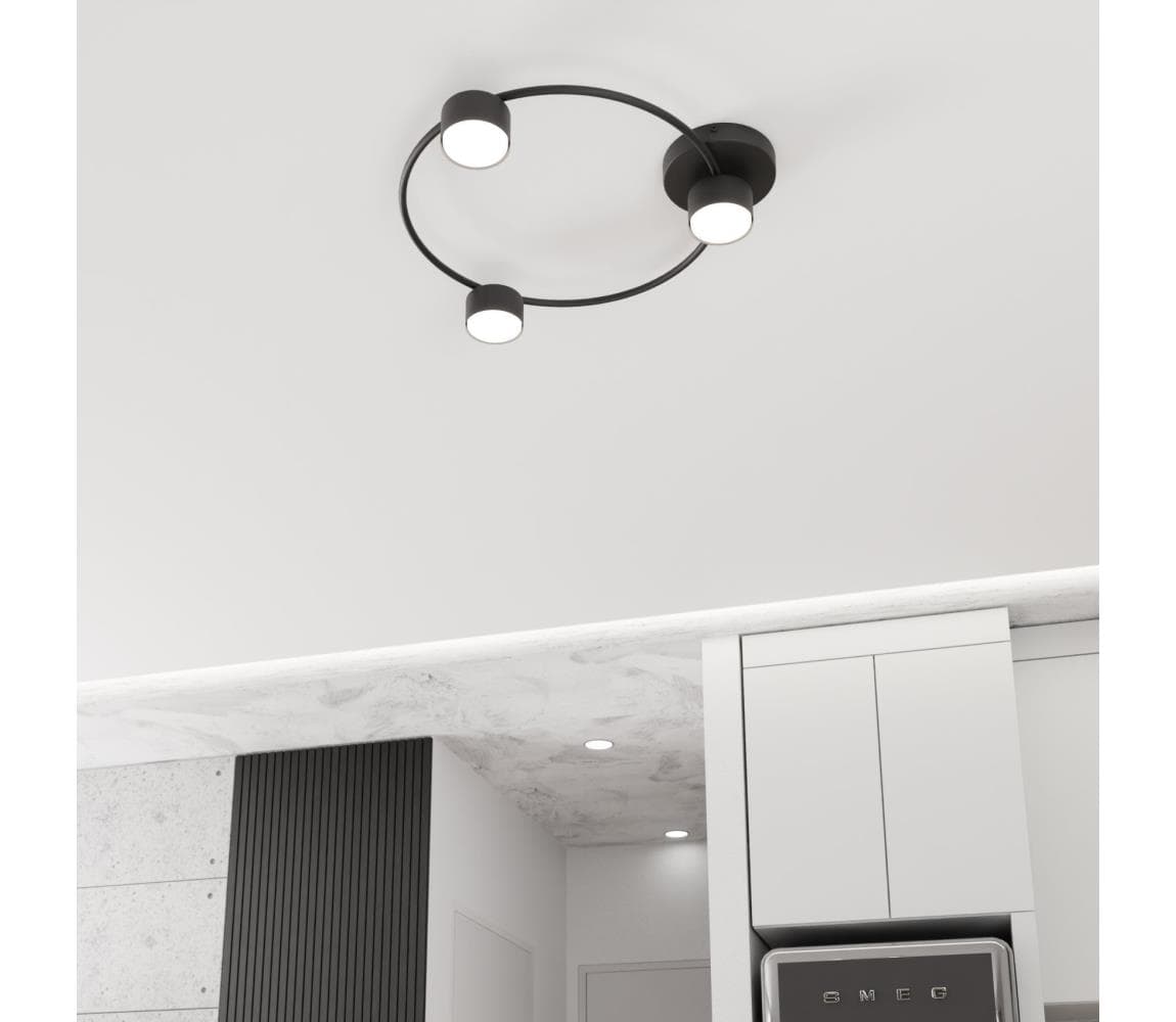EMIBIG Stropné svietidlo LUCIO 3xGX53/12W/230V čierna 1450/3 1