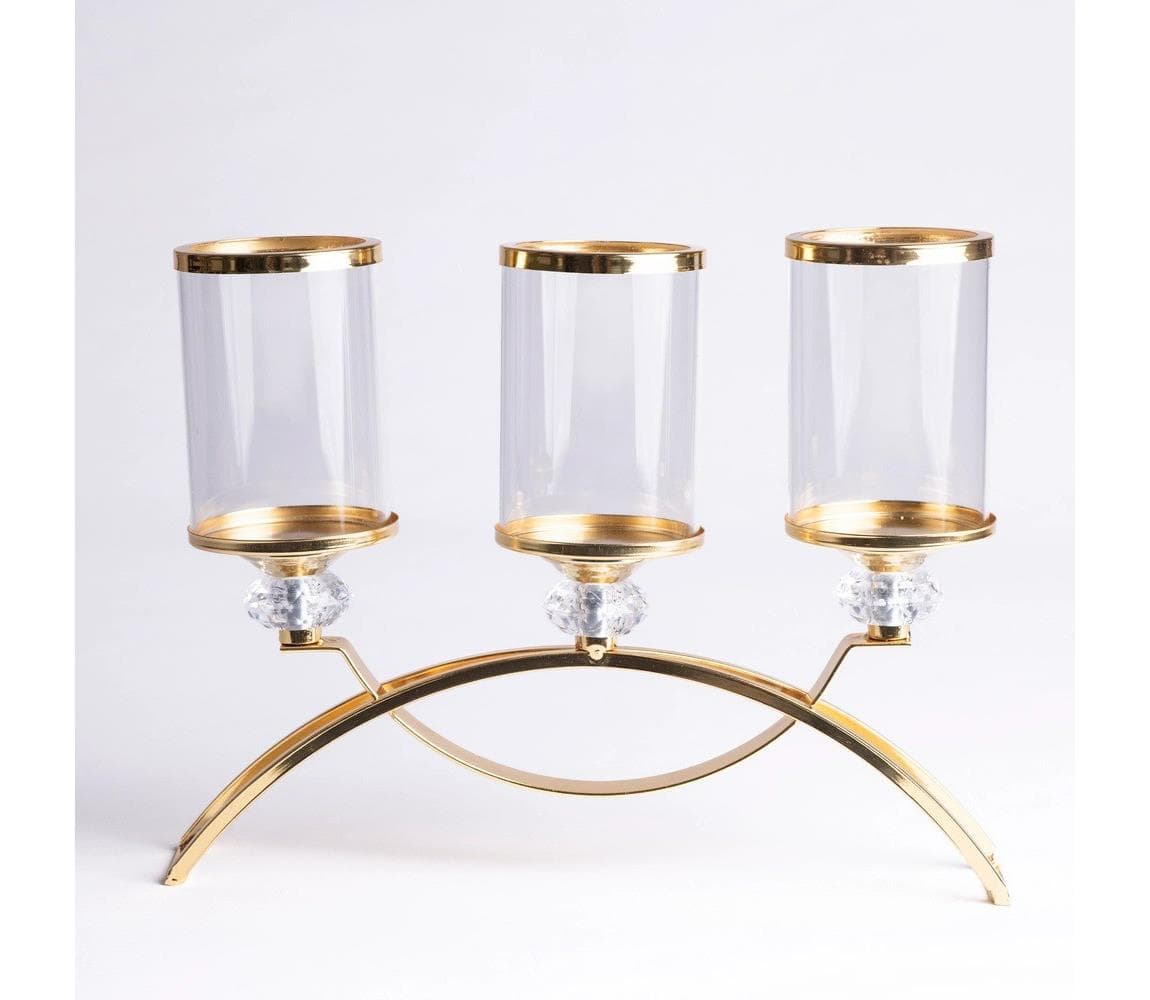 Estilo Home Svietnik GLAMOUR zlatý/priehľadný 5905623251073 1