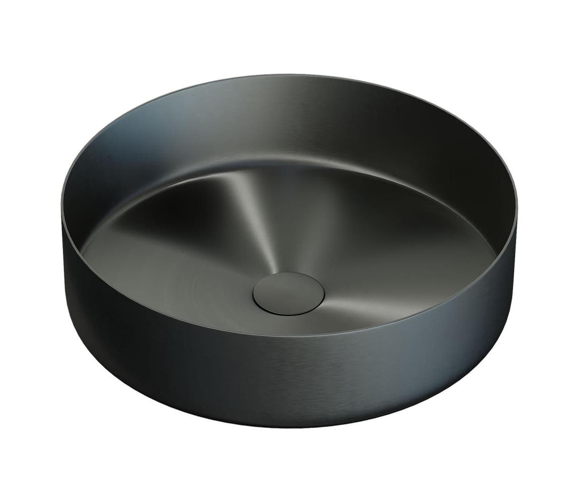BATH DELUXE Umývadlo na dosku LJORDAL pr. 40 cm oceľ/čierna 06-040-16-02-00 1