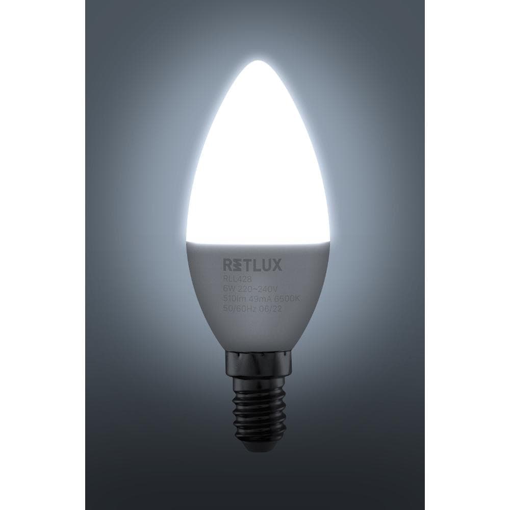 RLL 428 C37 E14 sviečka 6W DL RETLUX 1