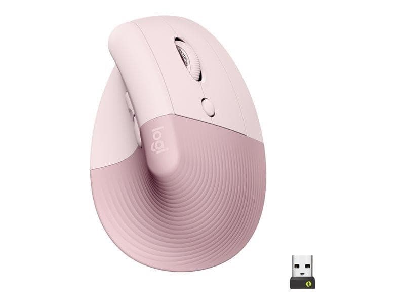 Logitech Lift Vertical Ergonomic Mouse for Business, Pink 1