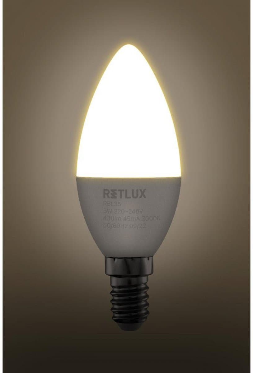 REL 35 LED C37 4x5W E14 WW RETLUX
