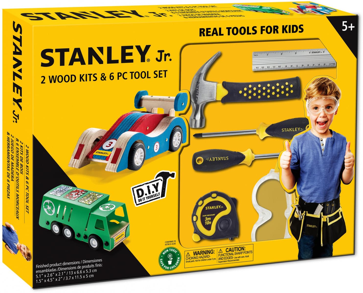 Stanley Jr. U003-K02-T06-SY Sada 2 autíčok a 5 kusov náradia 1