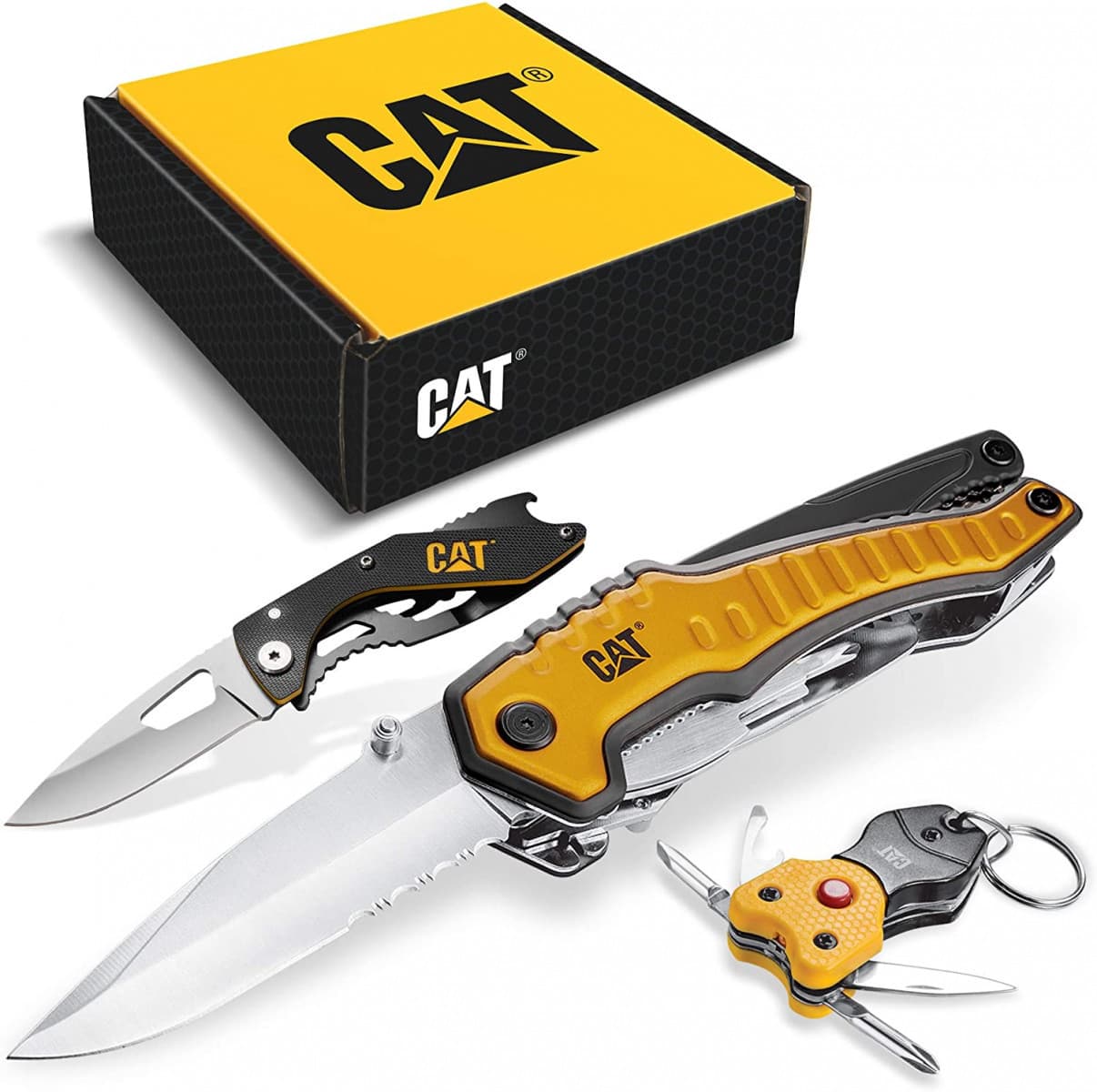 Caterpillar Darčeková multifunkčná sada, 2 nože a kľúčenka CT240125 1