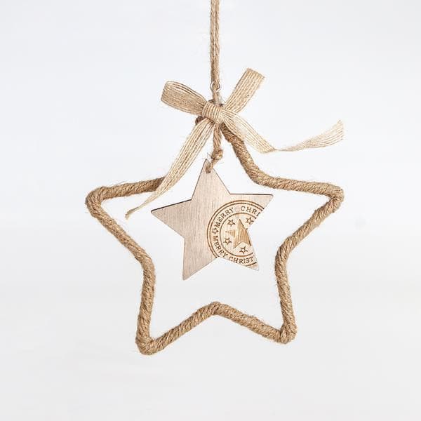 Eurolamp Vianočná dekorácia závesná hviezda 27 x 15 x 0,5 cm, 1 ks 1