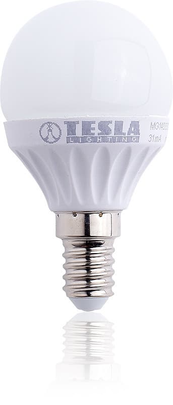 TESLA - LED MG140330-1, žiarovka miniglobe, E14, 3W, 230V, 250lm, 3000k