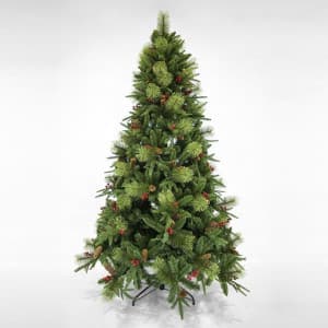 Eurolamp Vianočný umelý stromček borovice so šiškami 180 cm 1