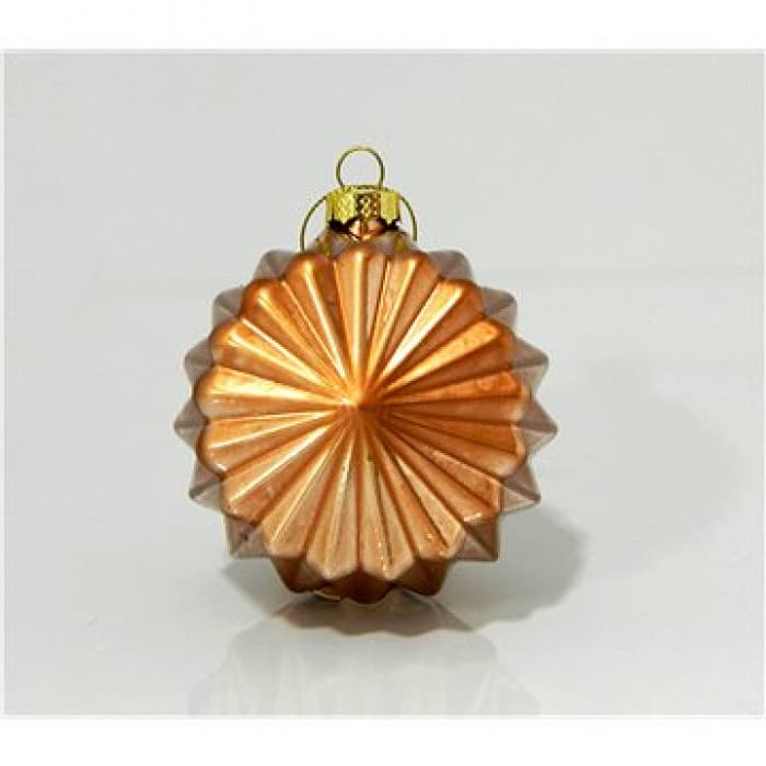 Eurolamp Vianočné ozdoby sklenené polygonálne vo farbe bronzu, 8 cm, set 4 ks 1