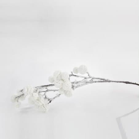 Eurolamp Vianočná dekorácia zasnežená vianočná vetvička, 88 cm, 1 ks