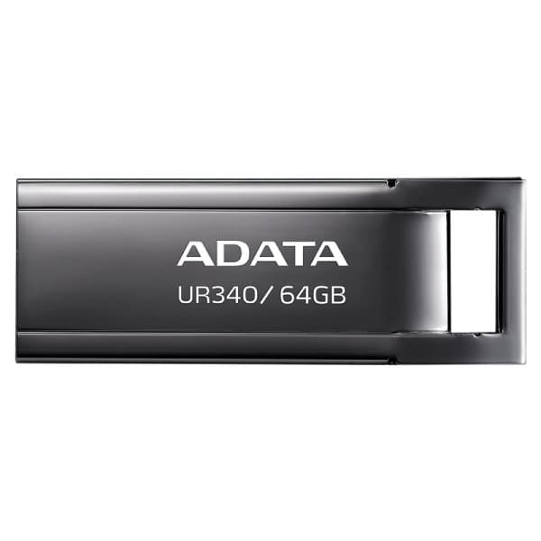 ADATA Flash Disk 64GB UR340, USB 3.2 Dash Drive, kov lesklá čierna 1