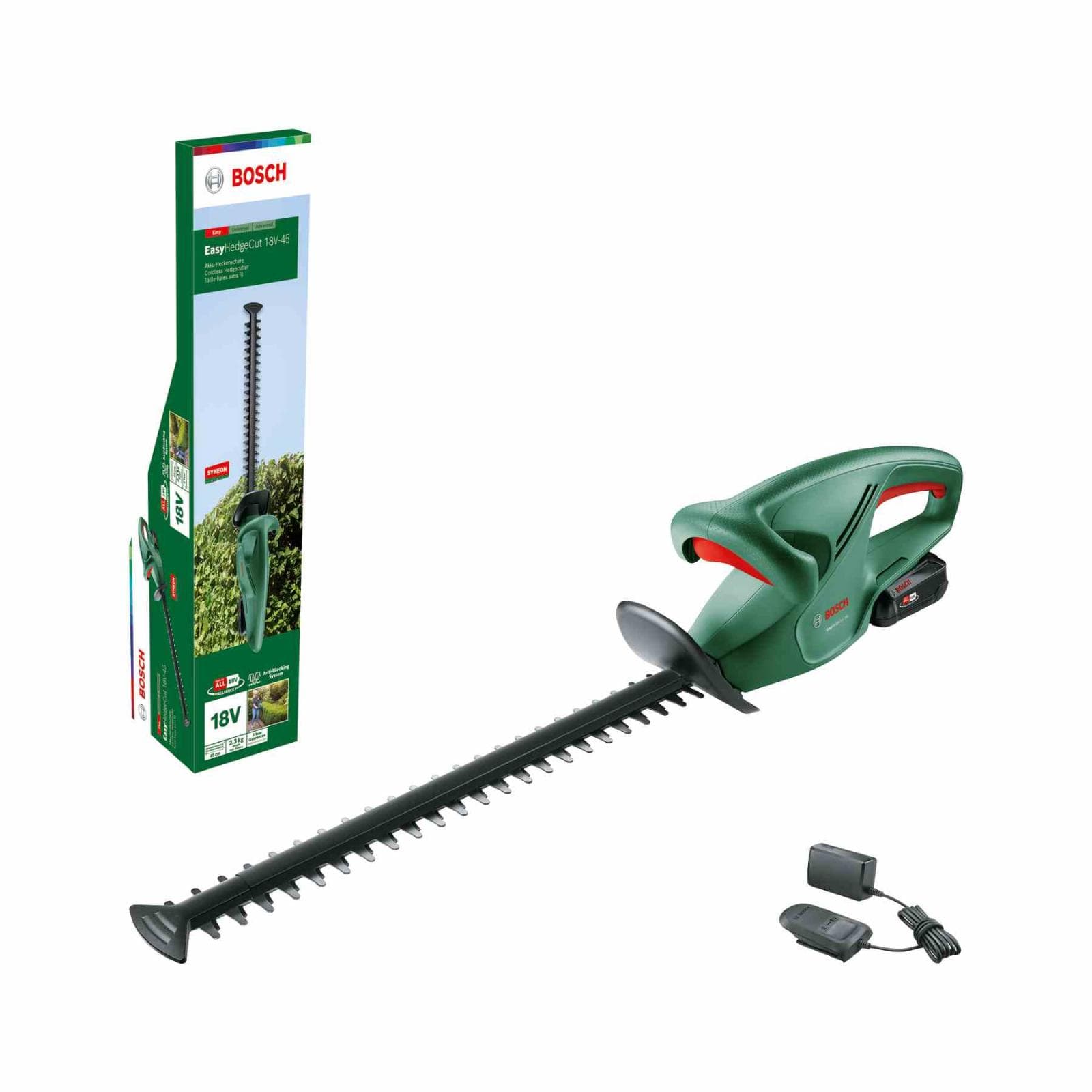 Bosch EasyHedgeCut 18-45 akumulátorové nožnice na živé ploty, 18 V, čepeľ 45 cm, akumulátor