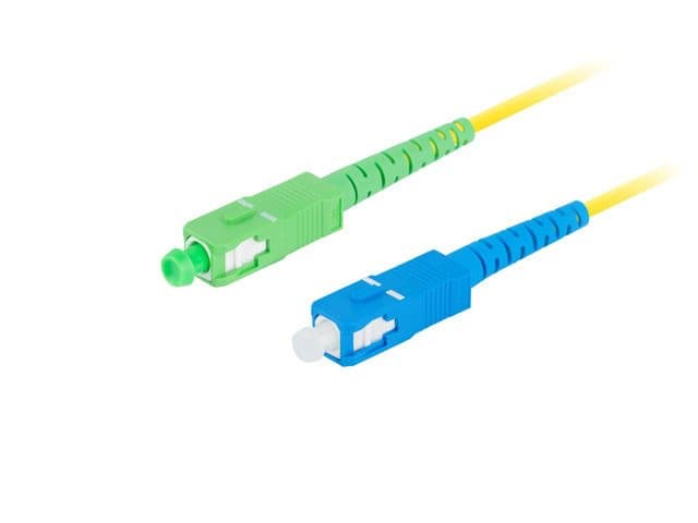 LANBERG optický patch cord SM SC/APC-SC/UPC simplex 2m LSZH G657A1 priemer 3mm, farba žltá 1