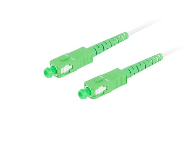 LANBERG optický patch cord SM SC/APC-SC/APC simplex 20m LSZH G657A2 priemer 3mm, farba biela