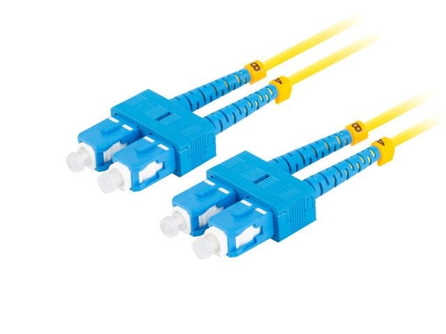 LANBERG optický patch cord SM SC/UPC-SC/UPC duplex 5m LSZH G657A1 priemer 3mm, farba žltá