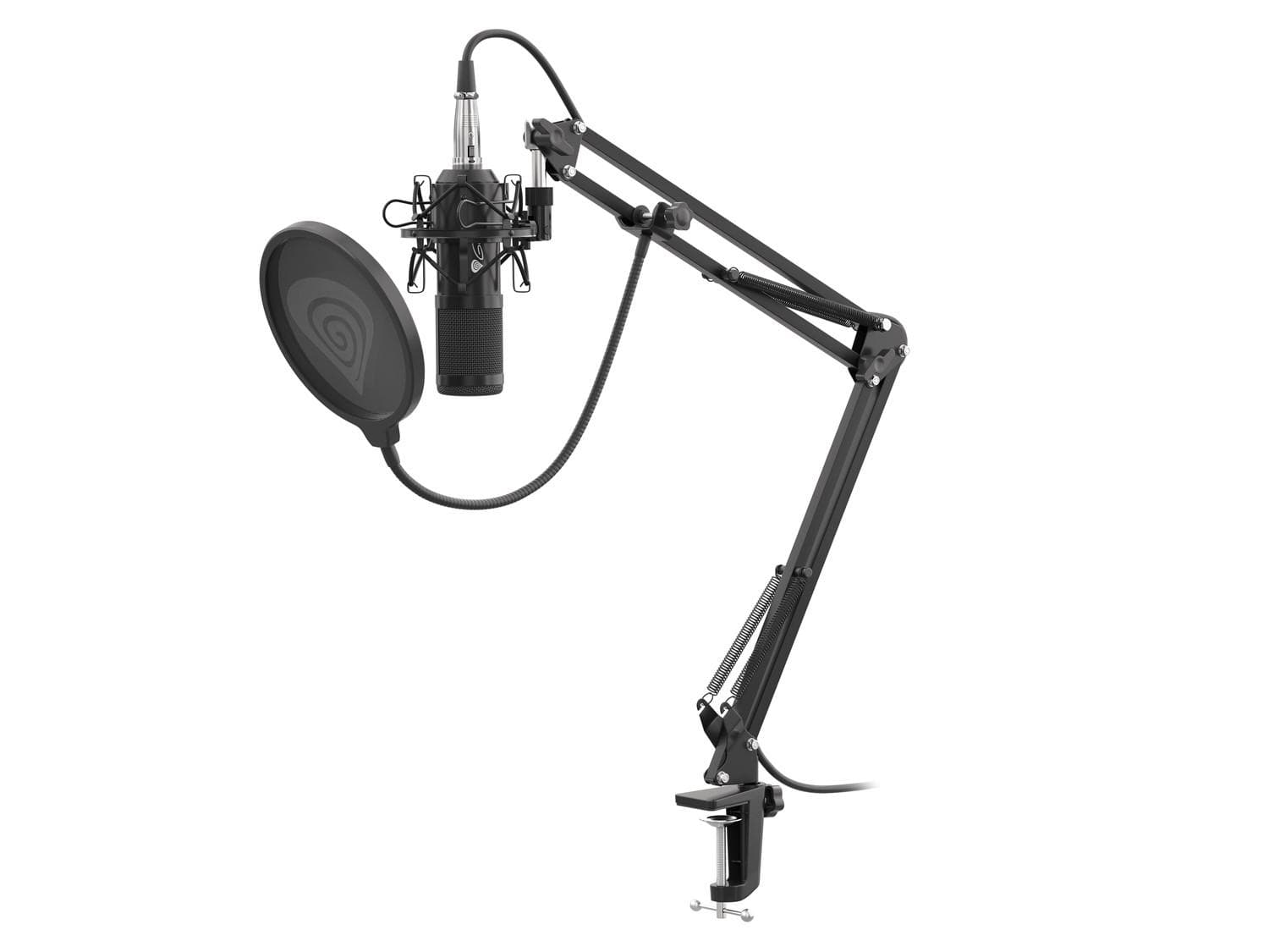 Streamovací mikrofón Genesis Radium 300, XLR, kardioidná polarizácia, ohybné rameno, pop-filter 1