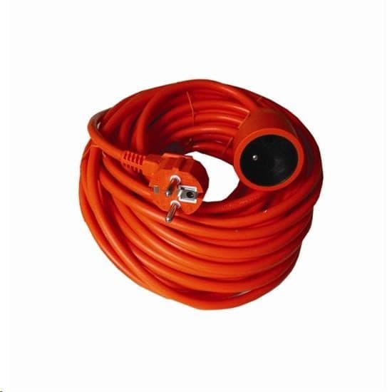 Solight predlžovací prívod - spojka, 1 zásuvka, 20m, 3 x 1, 5mm2, oranžová