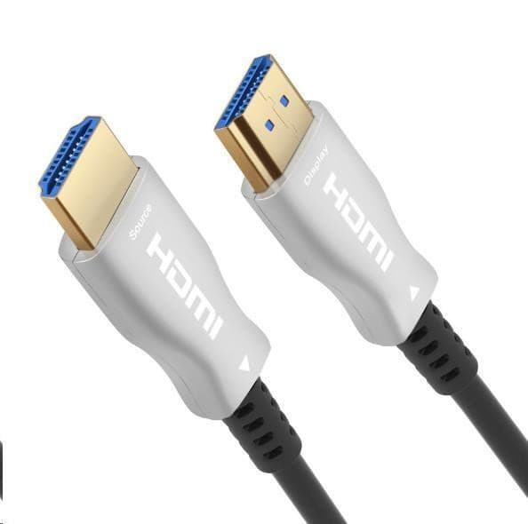 PREMIUMCORD Kábel HDMI optický fiber High Speed with Ether. 4K@60Hz, 25m, M/M, pozlátené konektory 1
