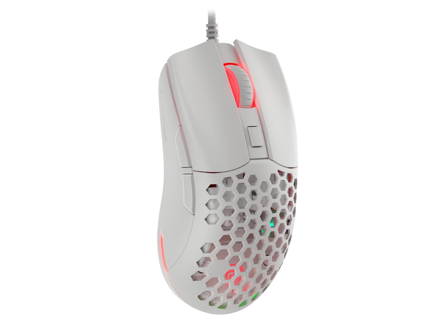 Genesis herná optická myš KRYPTON 750/RGB/8000 DPI/Herná/Optická/8 000 DPI/Drôtová USB/Biela