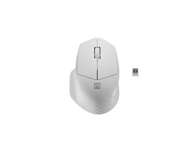Natec optická myš SISKIN 2/Kancelárska/Optická/Pre pravákov/1 600 DPI/USB+BT/Biela 1