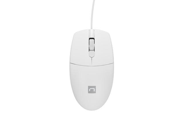 Natec optická myš RUFF 2/1 000 DPI/Kancelárska/Optická/1 000 DPI/Drôtová USB/Biela