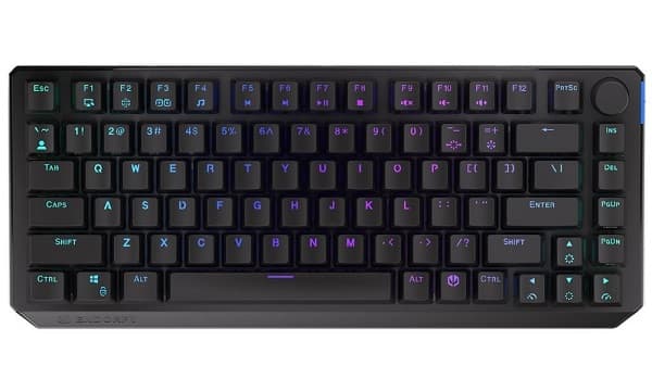 Endorfy herná klávesnica Thock 75% Wireless Red/USB/Red Sw./bezdrôtová/mechanická/US layout/čierna/RGB
