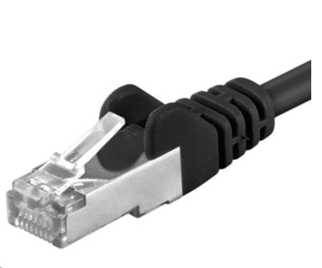 PREMIUMCORD Patch kábel CAT6a S-FTP, RJ45-RJ45, AWG 26/7 0, 25m čierna 1