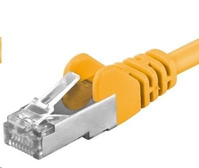 PREMIUMCORD Patch kábel CAT6a S-FTP, RJ45-RJ45, AWG 26/7 3m žltá 1