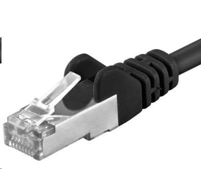 PREMIUMCORD Patch kábel CAT6a S-FTP, RJ45-RJ45, AWG 26/7 10m čierna