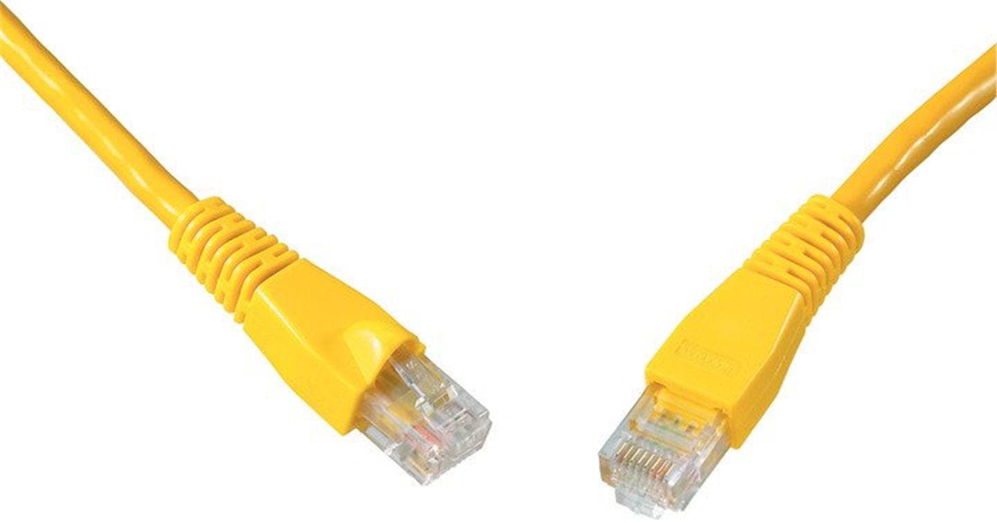 SOLARIX patch kábel CAT6 UTP PVC 0,5m žltý snag proof 1