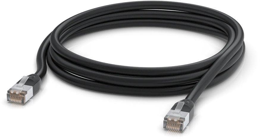 Ubiquiti UACC-Cable-Patch-Outdoor-3M-BK, Vonkajší UniFi patch kábel, 3m, Cat5e, čierny 1
