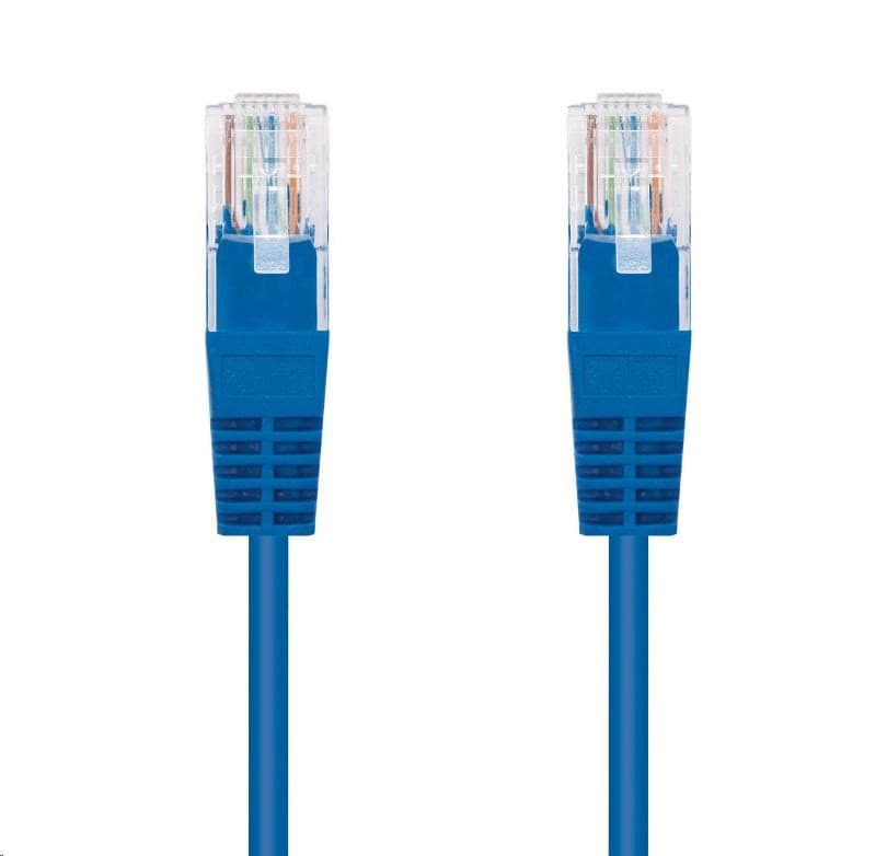 C-TECH kábel patchcord Cat5e, UTP, modrý, 3m 1