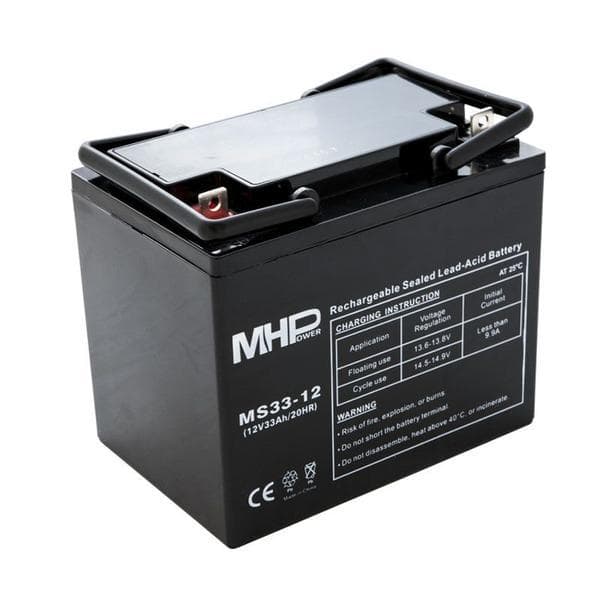 Pb akumulátor MHPower VRLA AGM 12V/33Ah (MS33-12) 1