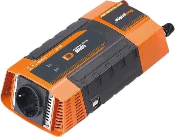 Menič napätia Carspa PID600 12V/230V+2xUSB 600W, modifikovaná sinus, digitálny display 1