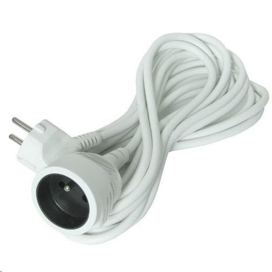 Solight predlžovací kábel - spojka, 1 zásuvka, biela, 7m 1