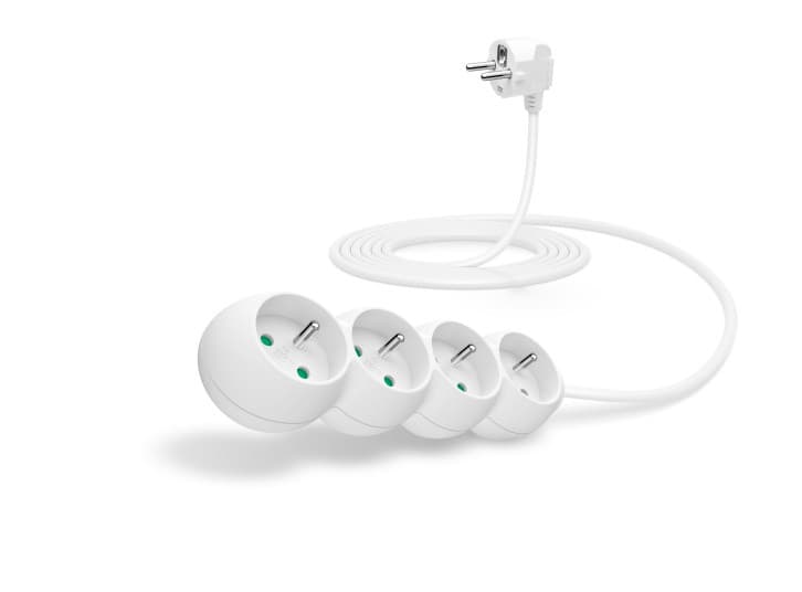 CONNECT IT predlžovací kábel 230 V, 4 zásuvky, 3 m, bez vypínača (biely) 1
