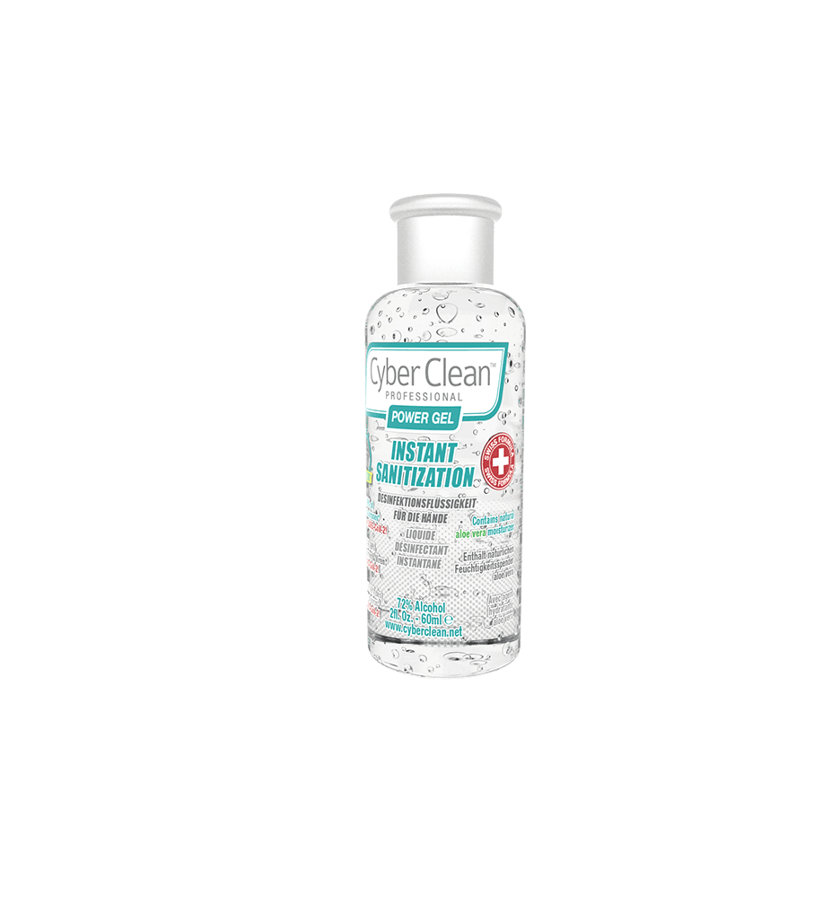 CyberClean POWER GÉL - instant liquid sanitizer 2 oz / 60 ml (47030)