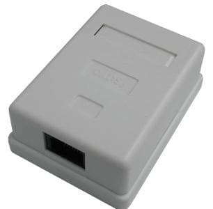 DATACOM Jednozásuvka nad omietku-1xRJ45, Cat5e UTP 1