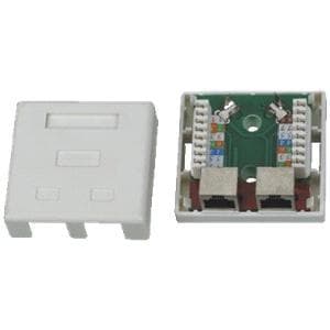 DATACOM STP dvojzásuvka nad omietku Cat5e 2 x RJ45 1