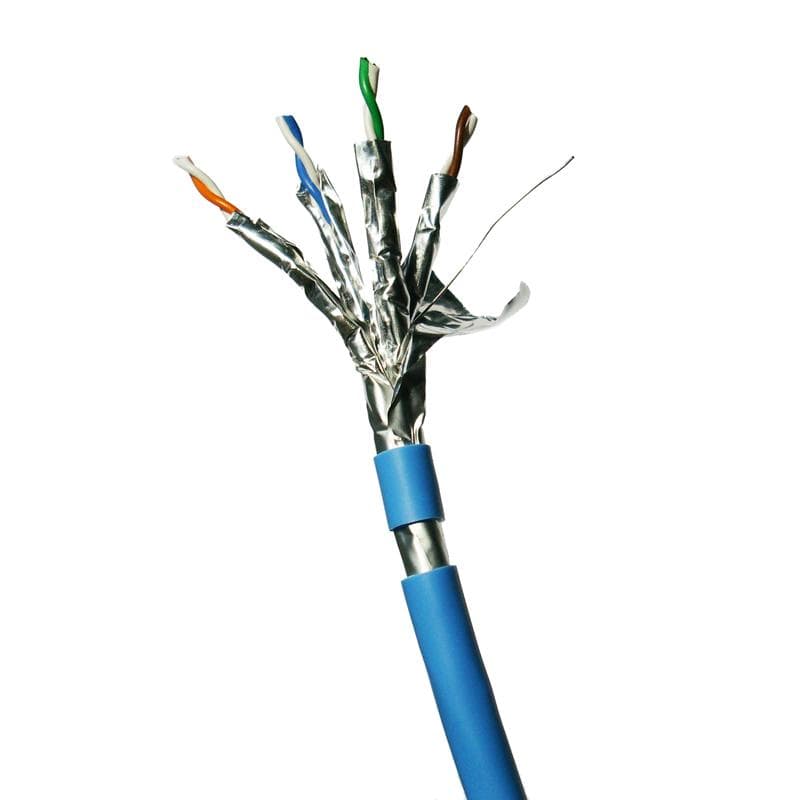 DATACOM F/FTP drôt CAT6A Eca LSOH 500m cievka modrý 1