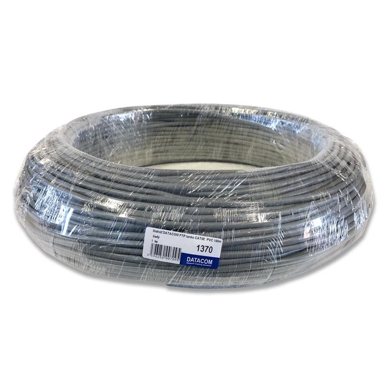DATACOM FTP Cat5e PVC kábel 100m (lanko) sivý