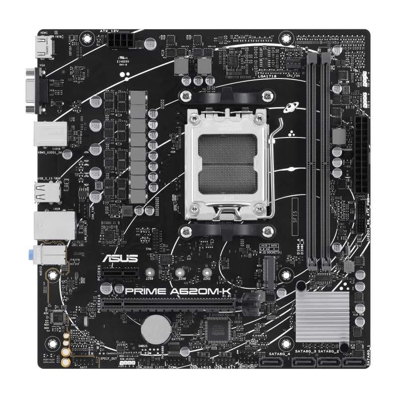 ASUS MB Sc AM5 PRIME A620-K, AMD A620, 2xDDR5, 1xHDMI, 1xVGA, mATX
