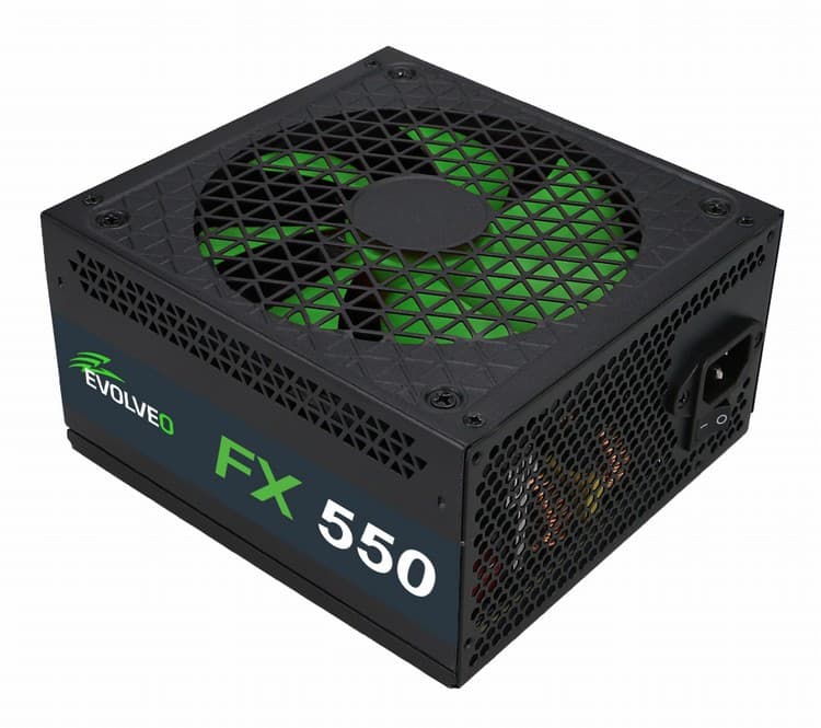EVOLVEO FX 550, zdroj 550W ATX, 14cm, tichý, 80+ White, záruka 3 roky, čierny