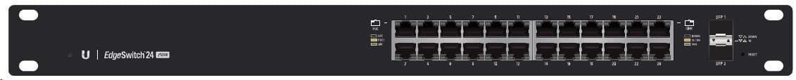 UBNT EdgeSwitch ES-24-250W [26Gbps, 250W, aktívny (802.3af/at) aj pasívny (24V) PoE, 2xSFP, L2/L3] 1