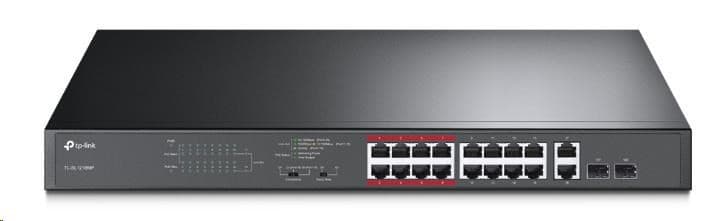 TP-Link CCTV switch TL-SL1218MP (16x100Mb/s, 2xGbE/2xSFP combo uplink, 16xPoE+, 250W) 1