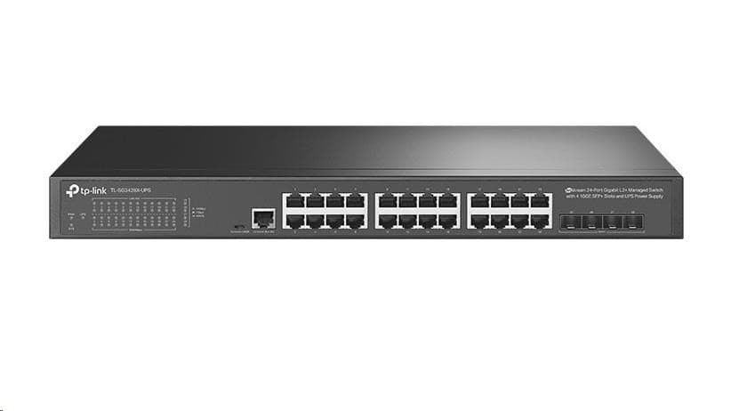TP-Link OMADA JetStream switch pre pripojenie k UPS TL-SG3428X-UPS (24xGbE, 4xSFP+, 2xconsole, fanless) 1