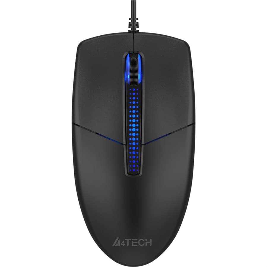 A4tech N-530S, podsvietená kancelárska myš, 1200 DPI, USB, čierna 1